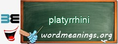 WordMeaning blackboard for platyrrhini